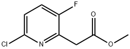 methyl 2-(6-chloro-3-fluoropyridin-2-yl)acetate Struktur