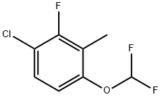 1-氯-4-(二氟甲氧基)-2-氟-3-甲基苯, 1807261-64-8, 结构式