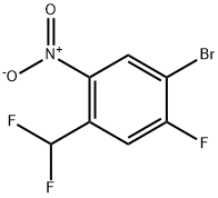 1-溴-4-(二氟甲基)-2-氟-5-硝基苯, 1807262-57-2, 结构式