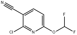 3-Pyridinecarbonitrile, 2-chloro-6-(difluoromethoxy)- Structure