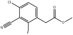 Methyl 4-chloro-3-cyano-2-fluorophenylacetate,1807272-01-0,结构式