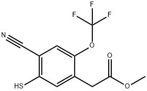 Methyl 4-cyano-5-mercapto-2-(trifluoromethoxy)phenylacetate|