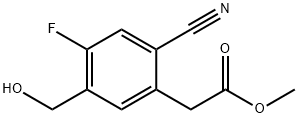 Methyl 2-cyano-4-fluoro-5-(hydroxymethyl)phenylacetate Structure