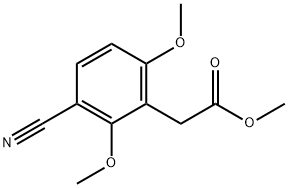 Methyl 3-cyano-2,6-dimethoxyphenylacetate 结构式