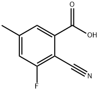 2-氰基-3-氟-5-甲基苯甲酸,1807296-28-1,结构式