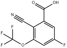 2-Cyano-5-fluoro-3-(trifluoromethoxy)benzoic acid,1807300-71-5,结构式