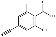 4-氰基-2-氟-6-羟基苯甲酸,1807302-50-6,结构式
