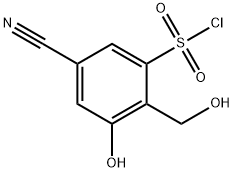 5-Cyano-3-hydroxy-2-(hydroxymethyl)benzenesulfonyl chloride,1807306-79-1,结构式