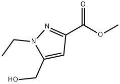1H-Pyrazole-3-carboxylic acid, 1-ethyl-5-(hydroxymethyl)-, methyl ester Struktur