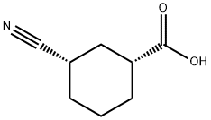 (1R,3S)-3-氰基环己烷甲酸, 1807339-56-5, 结构式