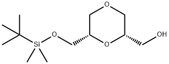 ((2S,6S)-6-(((叔丁基二甲基甲硅烷基)氧基)甲基)-1,4-二氧杂环己烷-2-基)甲醇,1807339-90-7,结构式