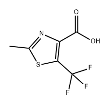 4-Thiazolecarboxylic acid, 2-methyl-5-(trifluoromethyl)- 化学構造式