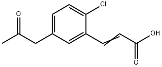 2-Chloro-5-(2-oxopropyl)cinnamic acid,1807383-37-4,结构式