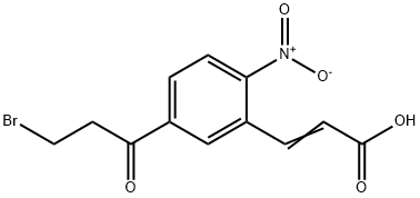 5-(3-Bromopropanoyl)-2-nitrocinnamic acid 结构式