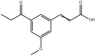 3-Methoxy-5-propionylcinnamic acid Structure