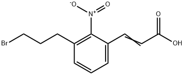 3-(3-Bromopropyl)-2-nitrocinnamic acid,1807403-27-5,结构式