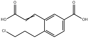 5-Carboxy-2-(3-chloropropyl)cinnamic acid Structure