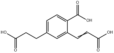 2-Carboxy-5-(2-carboxyethyl)cinnamic acid 结构式