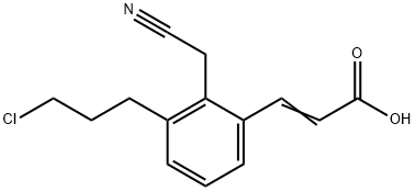 3-(3-Chloropropyl)-2-(cyanomethyl)cinnamic acid Struktur