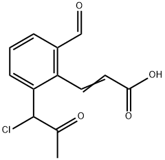 2-(1-Chloro-2-oxopropyl)-6-formylcinnamic acid,1807434-08-7,结构式