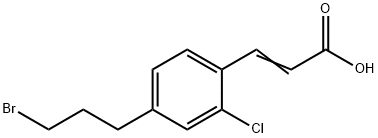 4-(3-Bromopropyl)-2-chlorocinnamic acid Structure