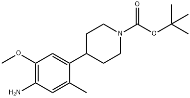 4-(4-氨基-5-甲氧基-2-甲基苯基)哌啶-1-羧酸叔丁酯,1807448-54-9,结构式