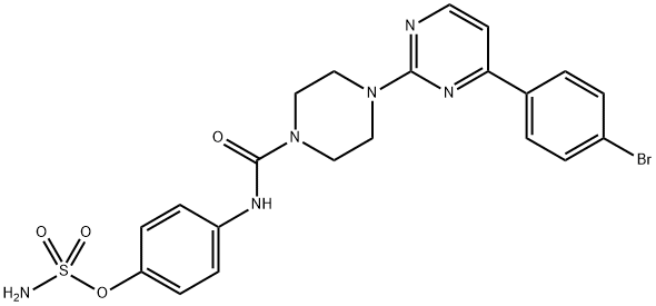 Sulfamic acid, 4-[[[4-[4-(4-bromophenyl)-2-pyrimidinyl]-1-piperazinyl]carbonyl]amino]phenyl ester Structure