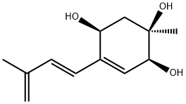 5-Cyclohexene-1,2,4-triol, 2-methyl-5-[(1E)-3-methyl-1,3-butadien-1-yl]-, (1S,2R,4S)-,1807564-51-7,结构式