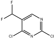 Pyrimidine, 2,4-dichloro-5-(difluoromethyl)- 化学構造式
