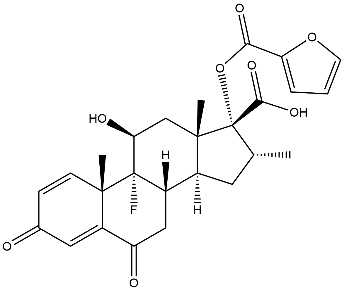 糠酸氟替卡松杂质1,1807652-41-0,结构式