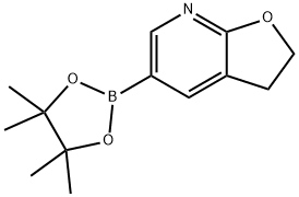 Furo[2,3-b]pyridine, 2,3-dihydro-5-(4,4,5,5-tetramethyl-1,3,2-dioxaborolan-2-yl)- 化学構造式