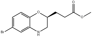 2H-1,4-Benzoxazine-2-propanoic acid, 6-bromo-3,4-dihydro-, methyl ester, (2S)- 化学構造式