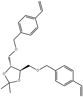 (4R,5R)- 4,5-双[[(4-乙烯基苯基)甲氧基]甲基]-2,2-二甲基-1,3-二氧杂环戊烷,1807901-19-4,结构式