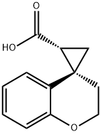 (1'R,4S)-Spiro[2,3-dihydrochromene-4,2'-cyclopropane]-1'-carboxylic acid Struktur