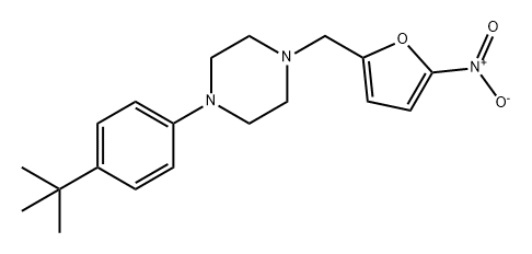 Piperazine, 1-[4-(1,1-dimethylethyl)phenyl]-4-[(5-nitro-2-furanyl)methyl]- Structure