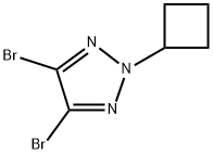4,5-dibromo-2-cyclobutyl-2H-1,2,3-triazole 化学構造式