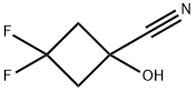 Cyclobutanecarbonitrile, 3,3-difluoro-1-hydroxy- Struktur