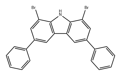 9H-Carbazole, 1,8-dibromo-3,6-diphenyl- 结构式
