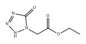 1H-Tetrazole-1-acetic acid, 2,5-dihydro-5-oxo-, ethyl ester 化学構造式