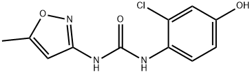 Urea, N-(2-chloro-4-hydroxyphenyl)-N'-(5-methyl-3-isoxazolyl)- 化学構造式