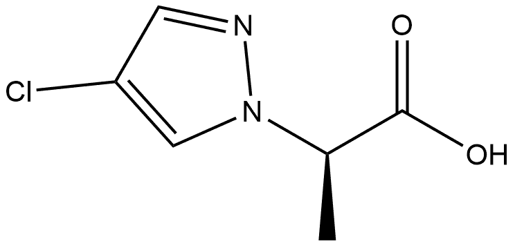 1H-Pyrazole-1-acetic acid, 4-chloro-α-methyl-, (R)- (9CI) Struktur