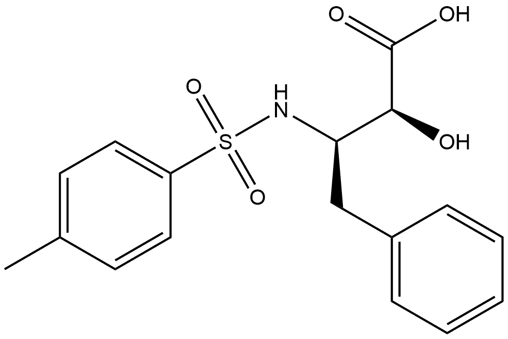 Benzenebutanoic acid, α-hydroxy-β-[[(4-methylphenyl)sulfonyl]amino]-, (αS,βR)- Structure