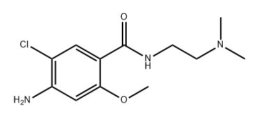 Benzamide, 4-amino-5-chloro-N-[2-(dimethylamino)ethyl]-2-methoxy- 化学構造式