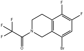 1-(8-溴-5,6-二氟-3,4-二氢异喹啉-2(1H)-基)-2,2,2-三氟乙烷-1-酮, 1809908-06-2, 结构式