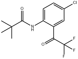 N-(4-氯-2-(2,2,2-三氟乙酰基)苯基)新戊酰胺,181190-33-0,结构式