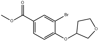 Methyl 3-bromo-4-((tetrahydrofuran-3-yl)oxy)benzoate Struktur