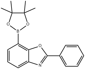 Benzoxazole, 2-phenyl-7-(4,4,5,5-tetramethyl-1,3,2-dioxaborolan-2-yl)- Structure