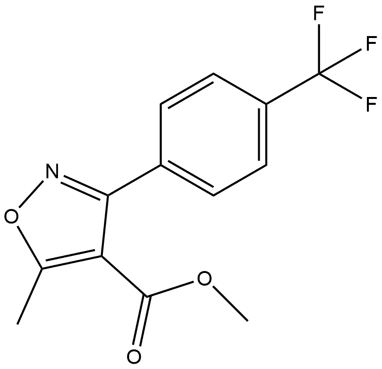 5-甲基-3-[4-(三氟甲基)苯基]异噁唑-4-甲酸甲酯 结构式