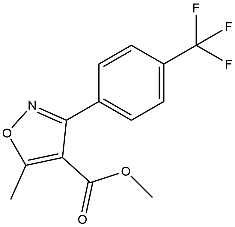5-甲基-3-[4-(三氟甲基)苯基]异噁唑-4-甲酸甲酯,1814917-60-6,结构式