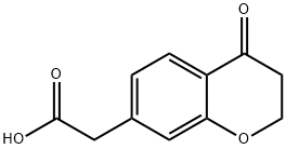 2H-1-Benzopyran-7-acetic acid, 3,4-dihydro-4-oxo- Struktur